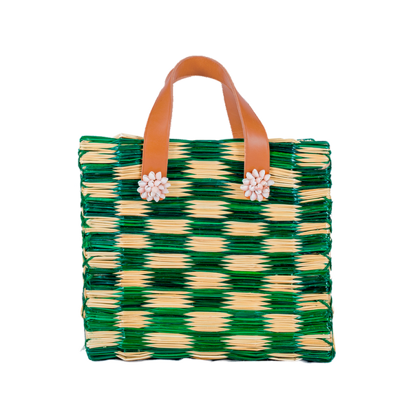 Heimat Atlantica Tote Tom Tom Medium Green - LAST UNIT TOTE SHELLS