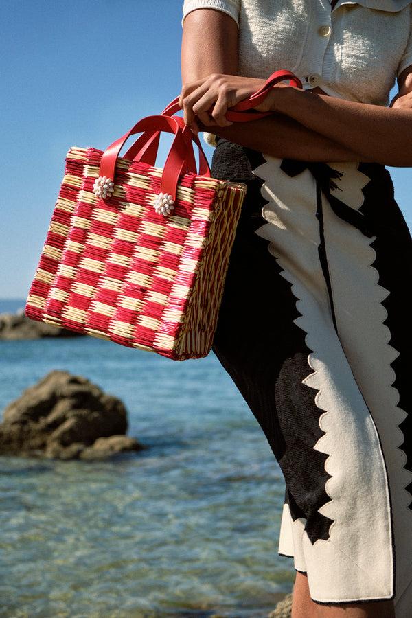 Heimat Atlantica Tote Tom Tom Red Medium - LAST UNIT TOTE SHELLS