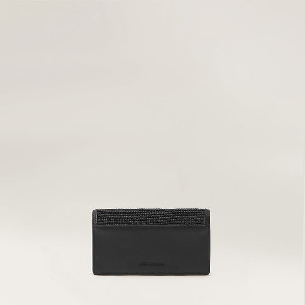 Helen Kaminski Adelie Wallet With Raffia Black/Charcoal