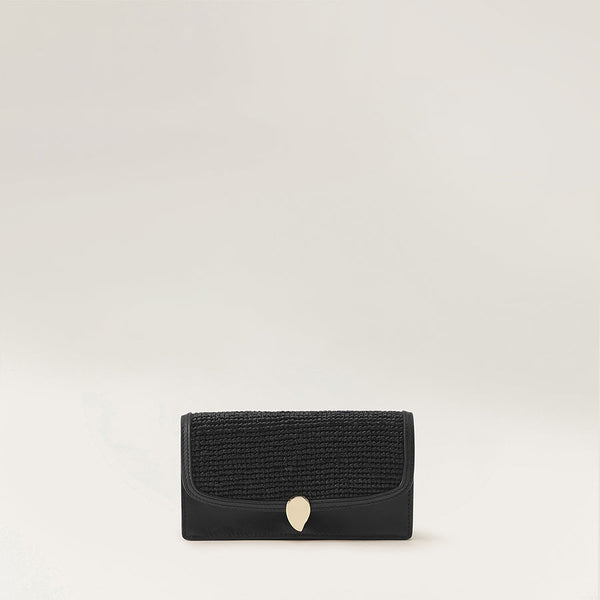 helen kaminski Adelie Wallet With Raffia Black/Charcoal
