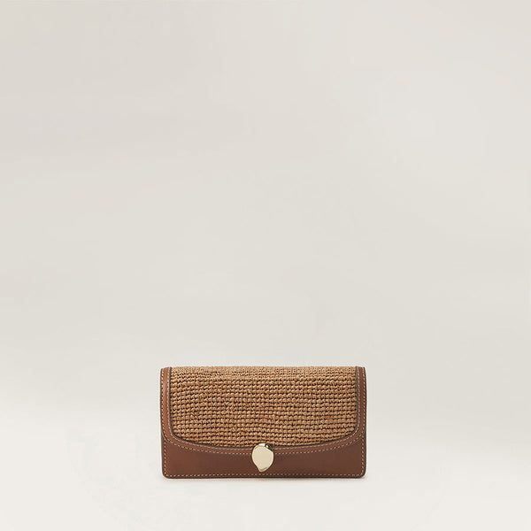 helen kaminski Adelie Wallet With Raffia Cuoio/ Nougat