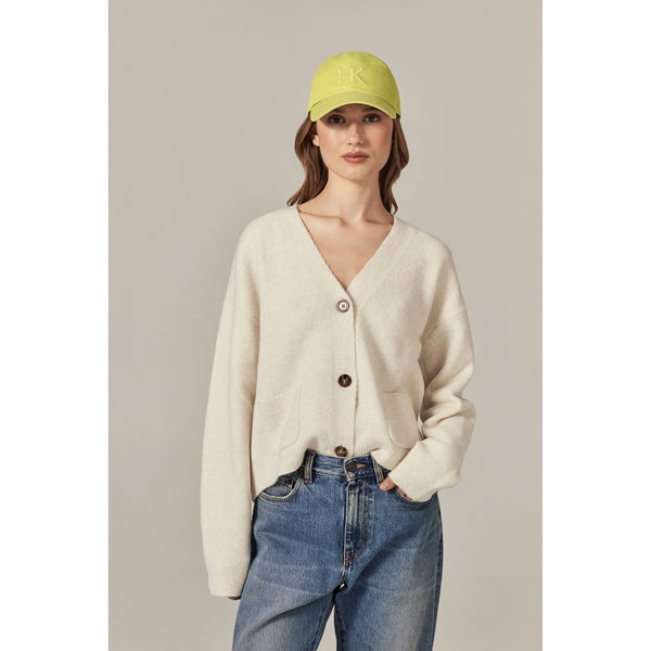Helen Kaminski Andy Logo Cotton Cap Hat Cap Chartreuse