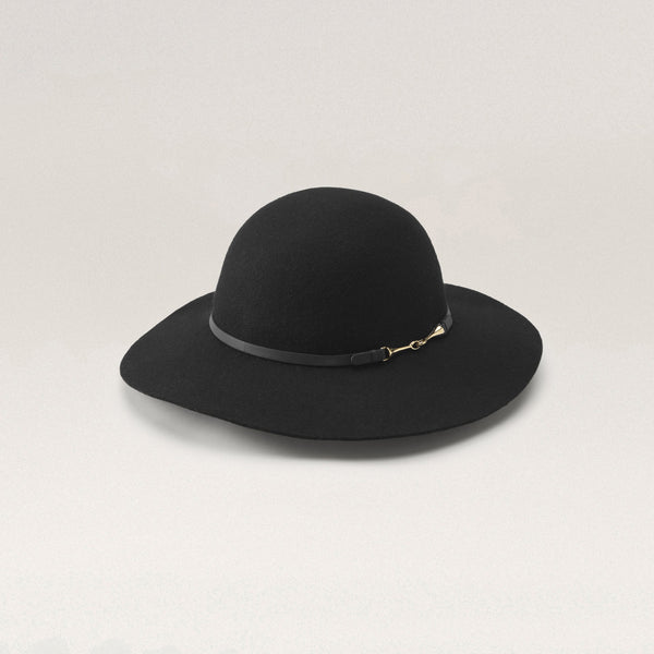 Helen Kaminski Avoca Wool Hat Hat Turn Up Brim Black