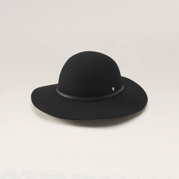 helen kaminski Avoca Wool Hat Hat Turn Up Brim Black