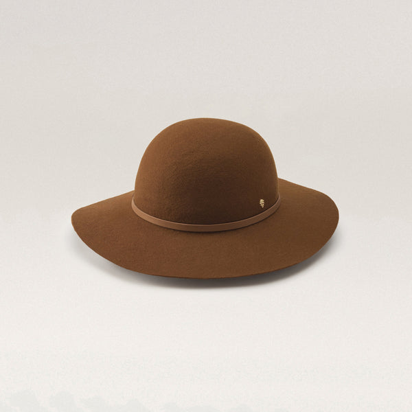 helen kaminski Avoca Wool Hat Hat Turn Up Brim Dark Camel