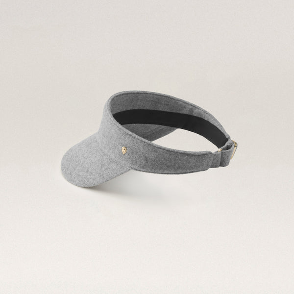 Helen Kaminski Berkley Wool Visor Hat Visor Light Grey Melange