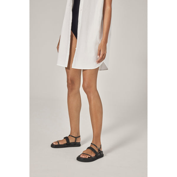 Helen Kaminski Beryl Slide Shoes Sandals Charcoal/Black