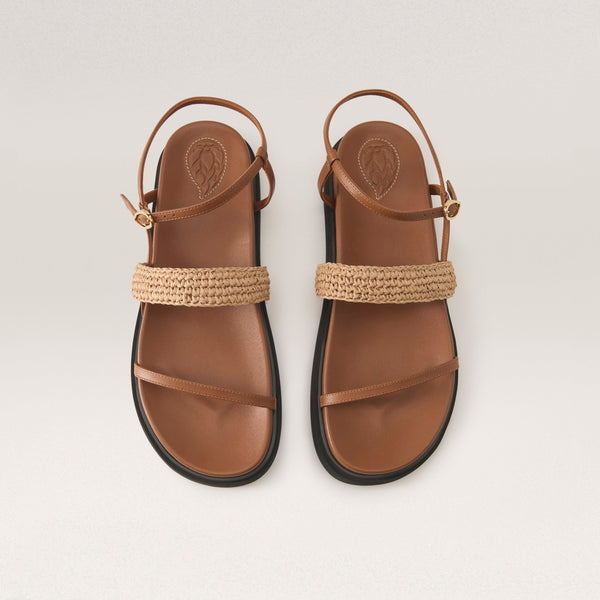 Helen Kaminski Beryl Slide Shoes Sandals Nougat/ Caramel