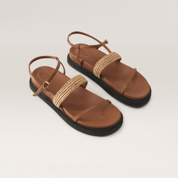 Helen Kaminski Beryl Slide Shoes Sandals Nougat/ Caramel