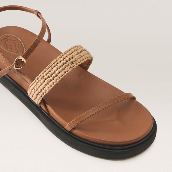 Helen Kaminski Beryl Slide Shoes Sandals Nougat/ Caramel