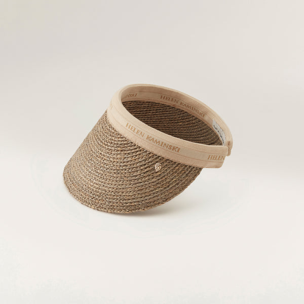 Helen Kaminski Bianca 12 Hat Visor Eclipse Melange/ Natural Logo