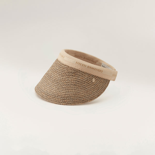 Helen Kaminski Bianca 12 Hat Visor Eclipse Melange/ Natural Logo