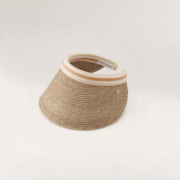 helen kaminski Bianca 12 Hat Visor Eclipse Melange/Nougat Stripe