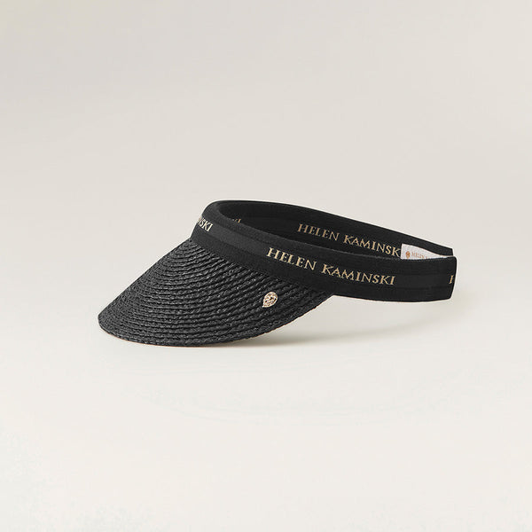 Helen Kaminski Bianca 8 Logo Visor Hat Visor Charcoal/Black Logo