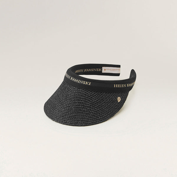 helen kaminski Bianca 8 Logo Visor Hat Visor Charcoal/Black Logo