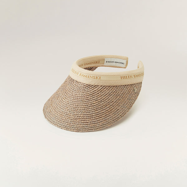 helen kaminski Bianca Hat Visor Eclipse Melange/ Natural Logo
