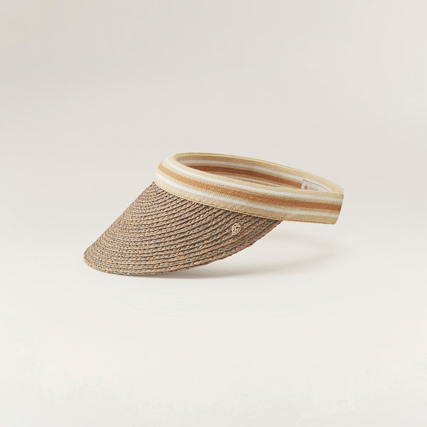 Helen Kaminski Bianca Hat Visor Eclipse Melange/Nougat Stripe
