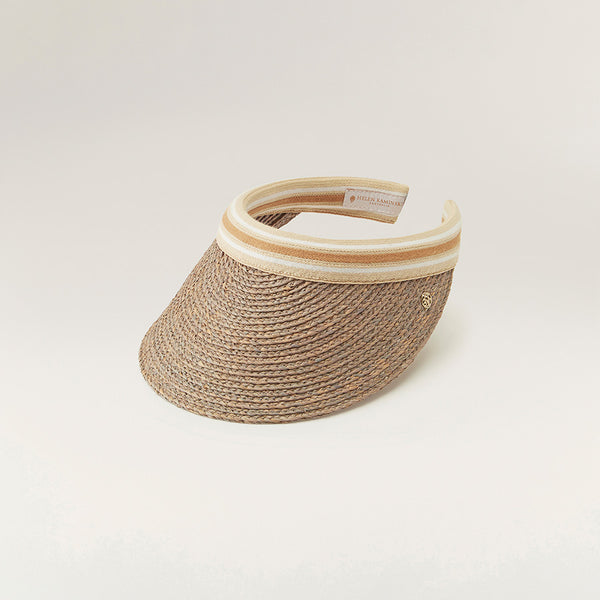 helen kaminski Bianca Hat Visor Eclipse Melange/Nougat Stripe