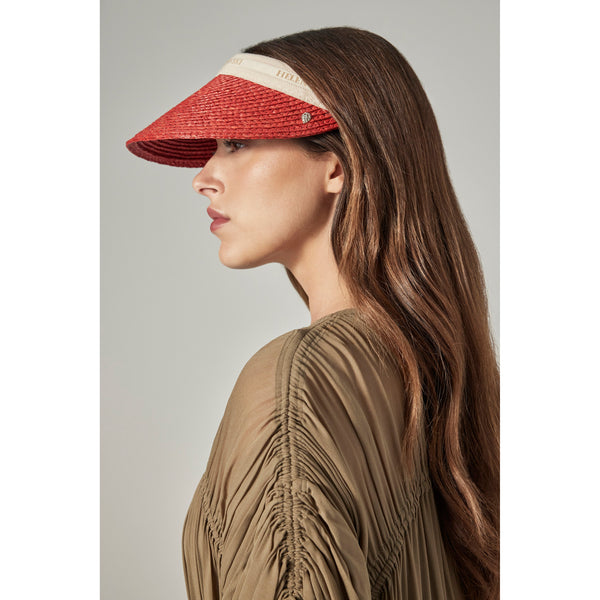 Helen Kaminski Bianca Hat Visor Tropical/ Natural Logo
