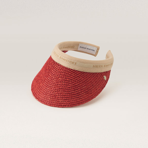 helen kaminski Bianca Hat Visor Tropical/ Natural Logo