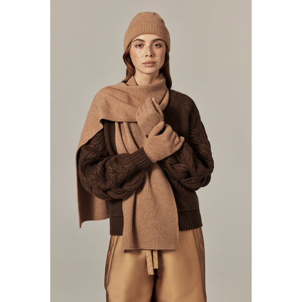 Helen Kaminski Blaire Cashmere Gloves Knitwear Gloves Camel