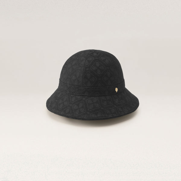 helen kaminski Cecilia Jacquard Cloche Hat Cloche Jacquard Black