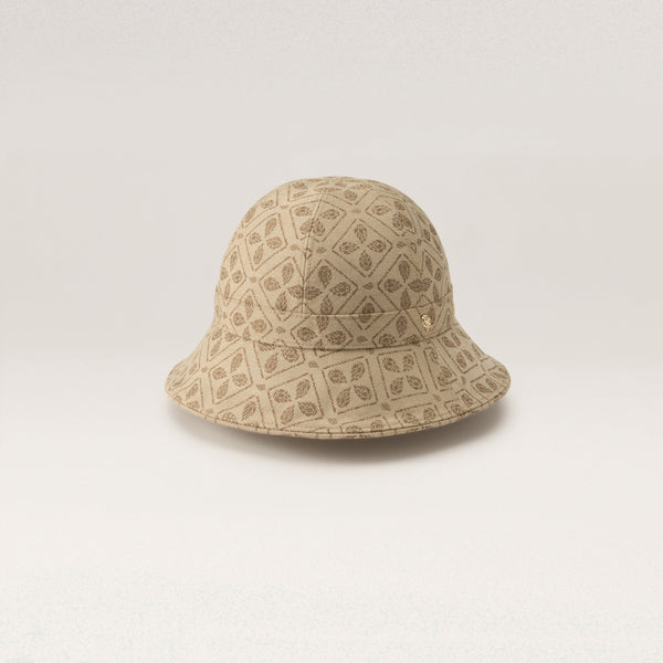 helen kaminski Cecilia Jacquard Cloche Hat Cloche Jacquard Latte