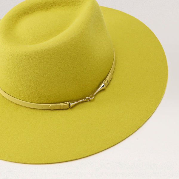 Helen Kaminski Claude Wool Fedora Hat Fedora Chartreuse