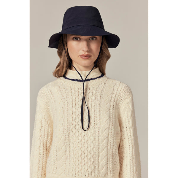 Helen Kaminski Dayton Tech Weave Hat Hat Bucket Navy