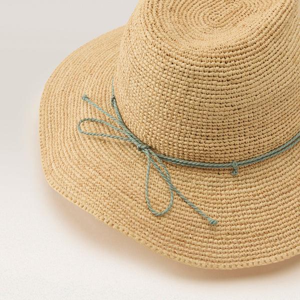 Helen Kaminski Desmonda Hat Fedora Natural/ Seaglass