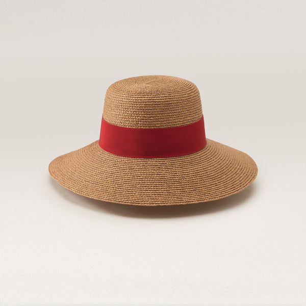 Helen Kaminski Easton Hat Wide Brim Nougat/ Tropical