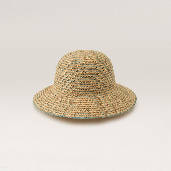 Helen Kaminski Evadine Hat Medium Brim Natural/ Seaglass