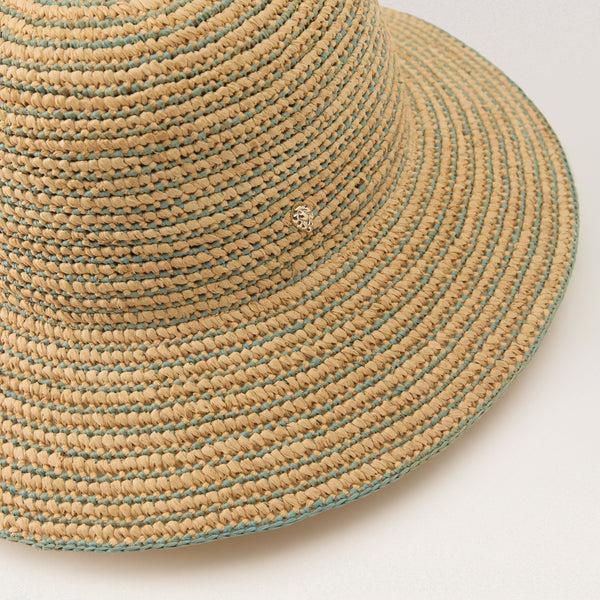 Helen Kaminski Evadine Hat Medium Brim Natural/ Seaglass