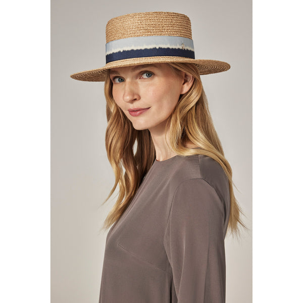 Helen Kaminski Gracie Ombre Hat Boater Natural/ Oasis