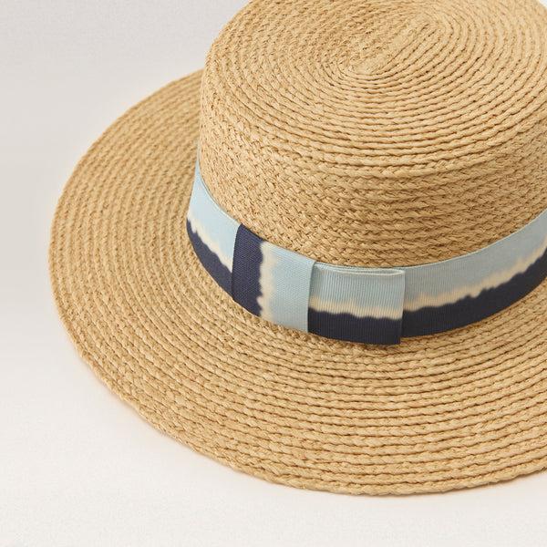 Helen Kaminski Gracie Ombre Hat Boater Natural/ Oasis