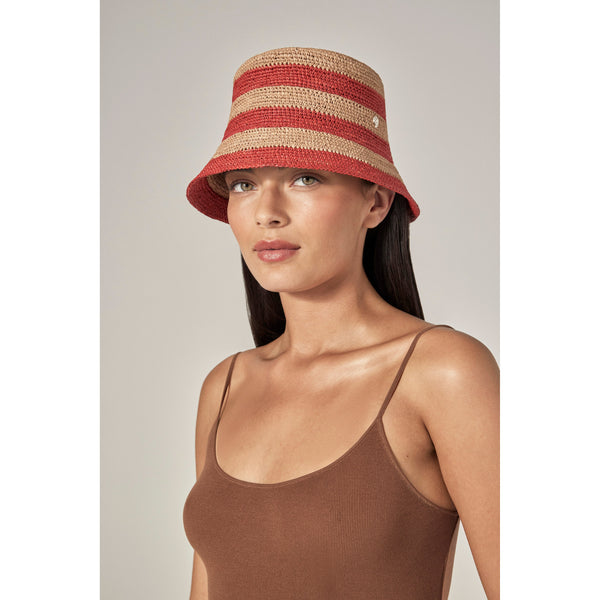 Helen Kaminski Aleki Hat Bucket Nougat/ Tropical