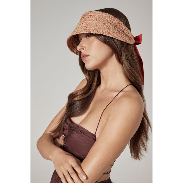 Helen Kaminski Amilia Hat Visor Nougat/ Tropical