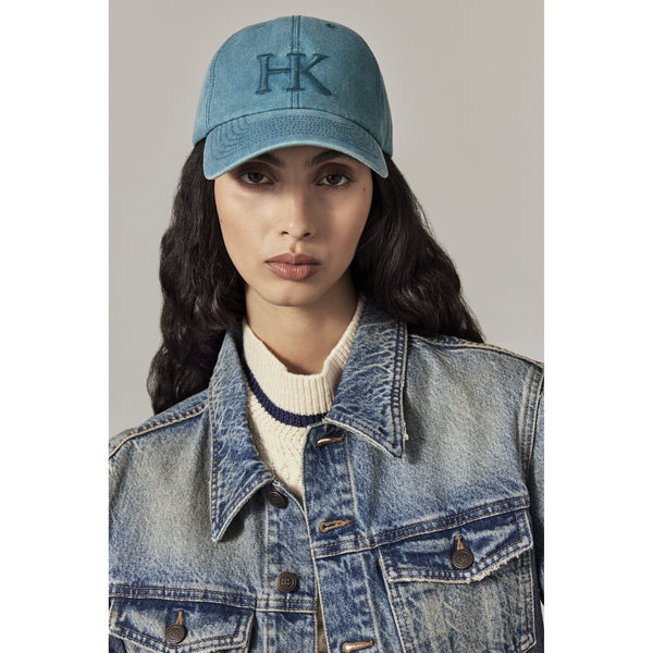Helen Kaminski Andy Logo Cotton Cap Hat Cap Aegean