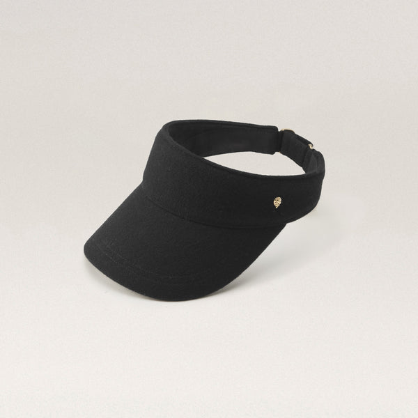 helen kaminski Berkley Wool Visor Hat Visor Black