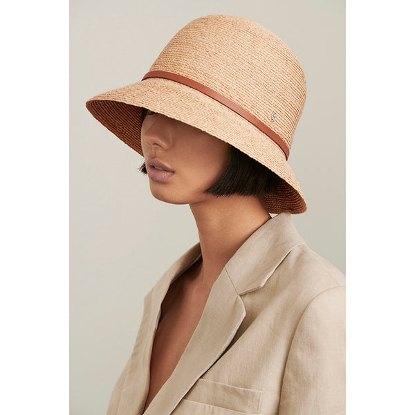 Helen Kaminski Besa 6 Hat Cloche Natural/Tan