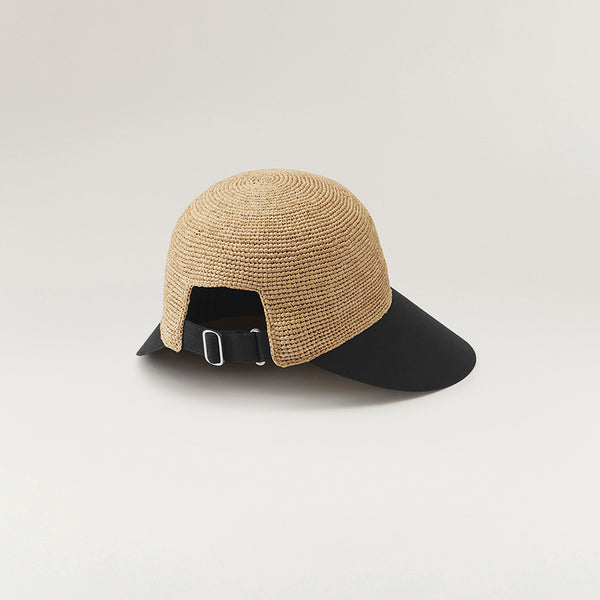 Helen Kaminski Blaise Hat Visor Natural/Black