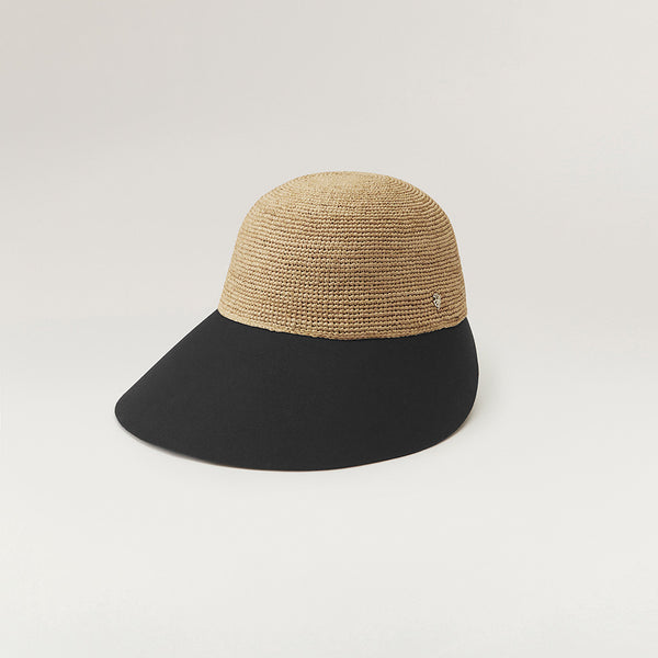 helen kaminski Blaise Hat Visor Natural/Black
