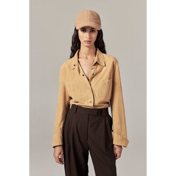 Helen Kaminski Bower Wool Blend Cap Hat Cap Camel