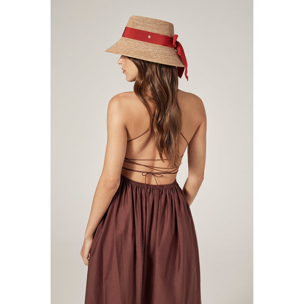 Helen Kaminski Clover Hat Bucket Nougat/ Tropical