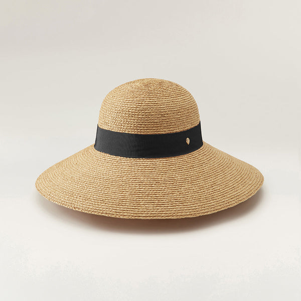 helen kaminski Cori Hat Wide Brim Natural/Black