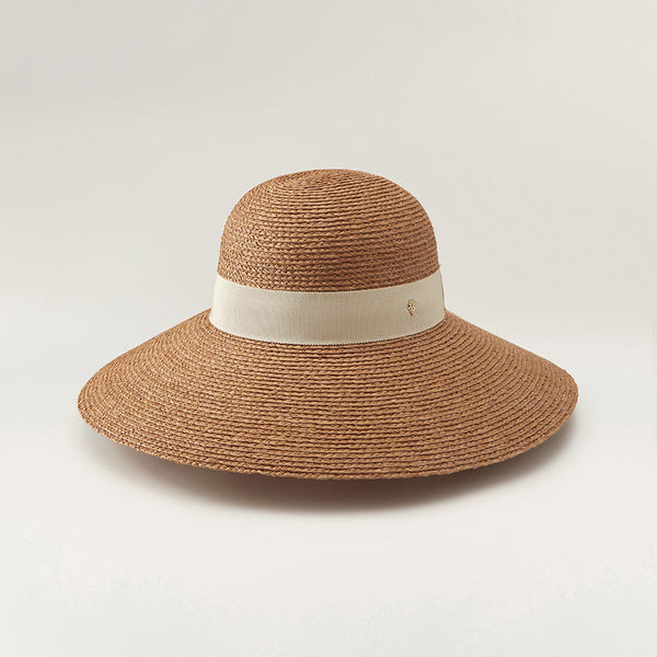 helen kaminski Cori Hat Wide Brim Nougat/Cream