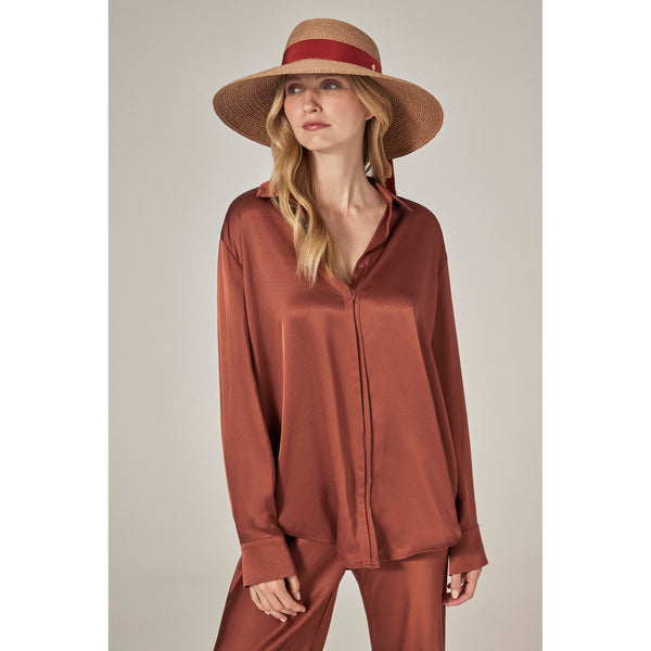 Helen Kaminski Cori Hat Wide Brim Nougat/ Tropical