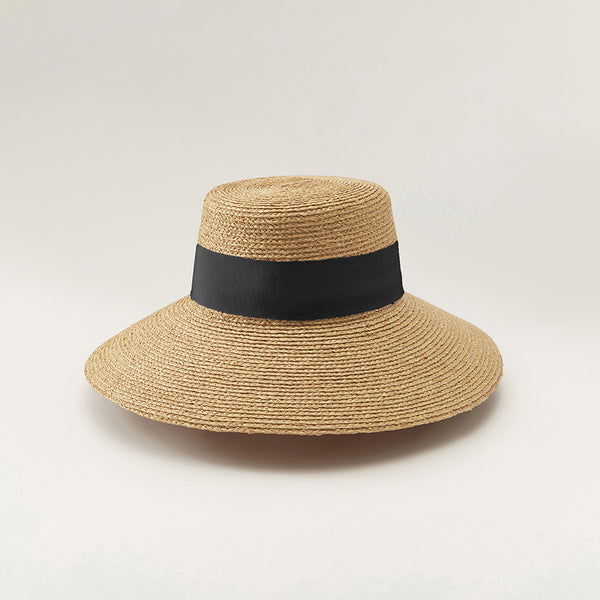 Helen Kaminski Easton Hat Wide Brim Natural/Black