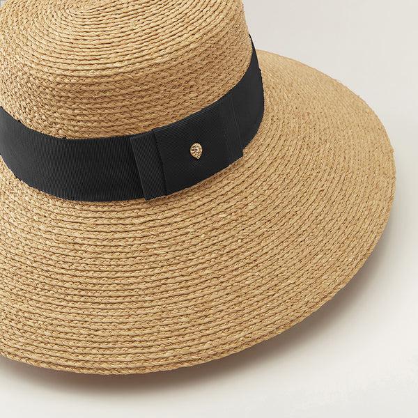 Helen Kaminski Easton Hat Wide Brim Natural/Black