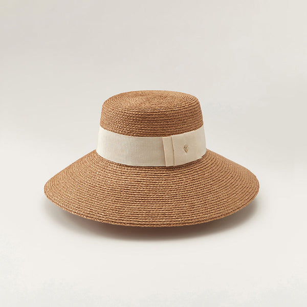 helen kaminski Easton Hat Wide Brim Nougat/Cream